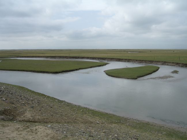  2006:09:05 22:07:35   Panarama of Braid Bars in Meandering Distributary - from NSideTerBuha - photo a.jpg
